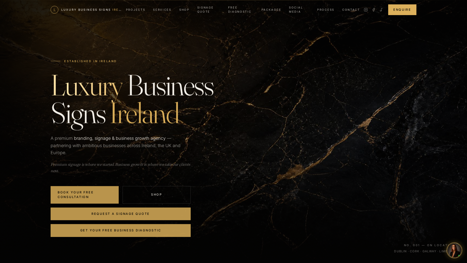 Luxury business signs