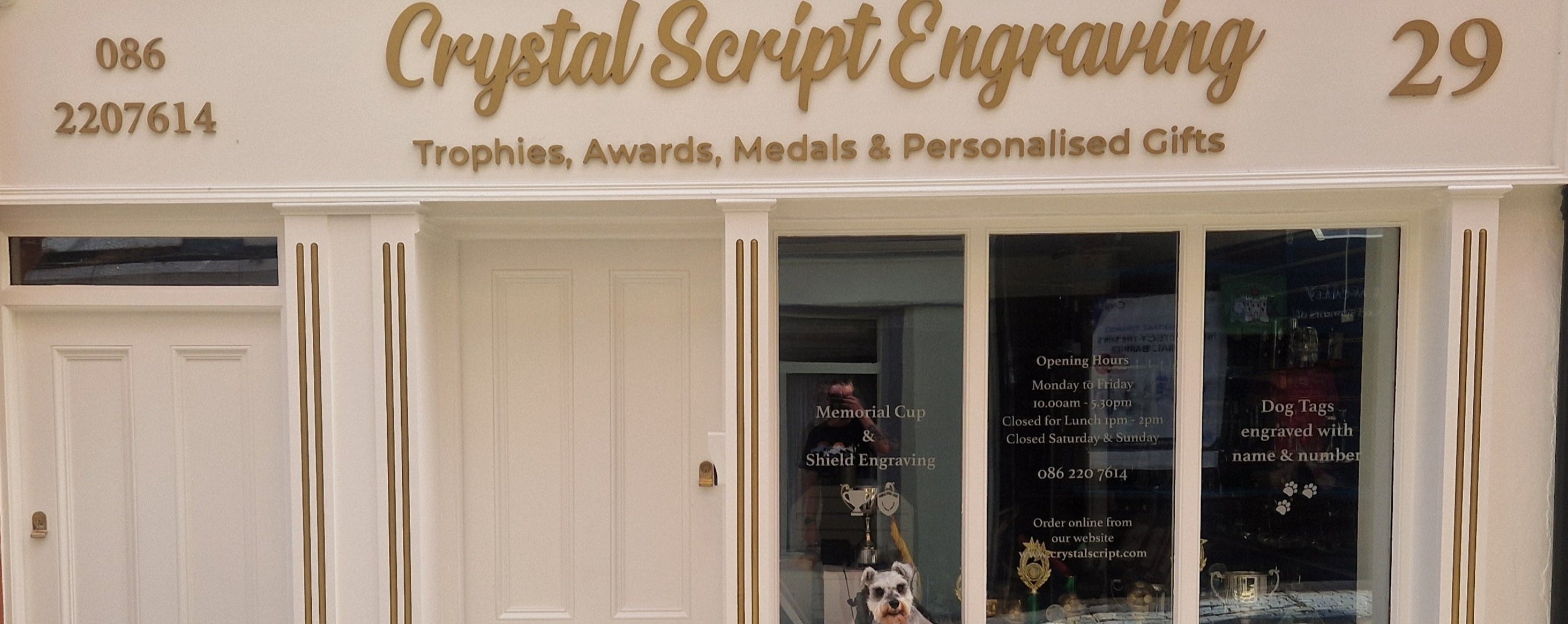 Crystal Script Engraving